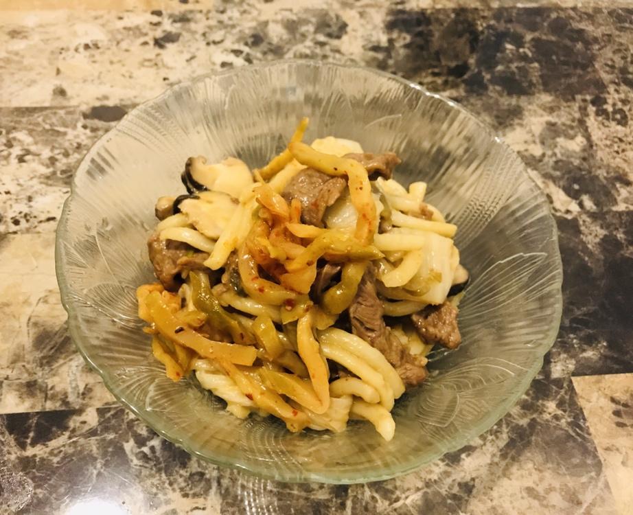 牛肉炒乌冬