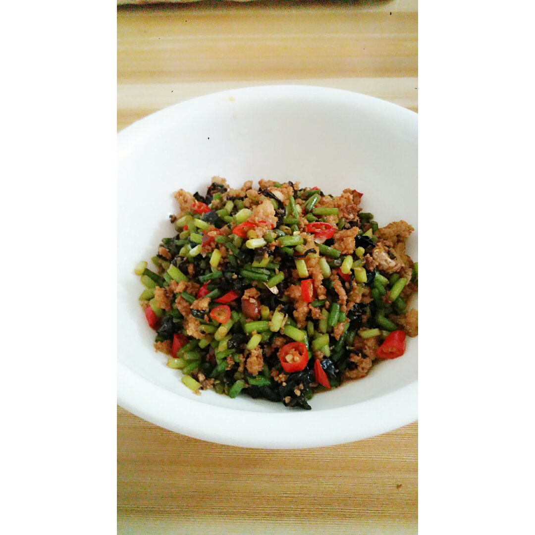 下饭菜～蒜苔肉末