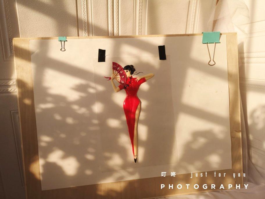 韩式简约奶油霜手绘蛋糕