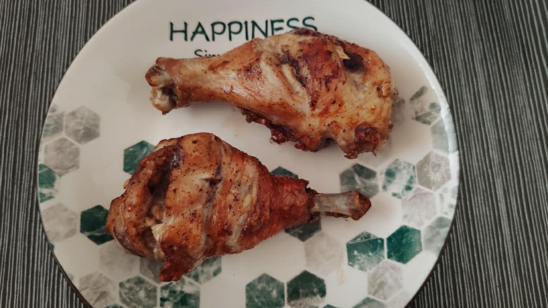 空气炸锅烤鸡腿，鲜嫩多汁