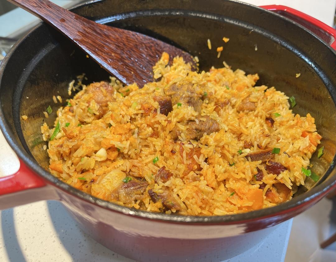 懒人排骨南瓜饭