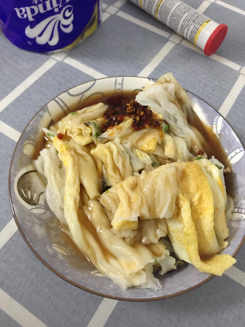 肠粉（粘米粉，澄粉，玉米淀粉）口感好！