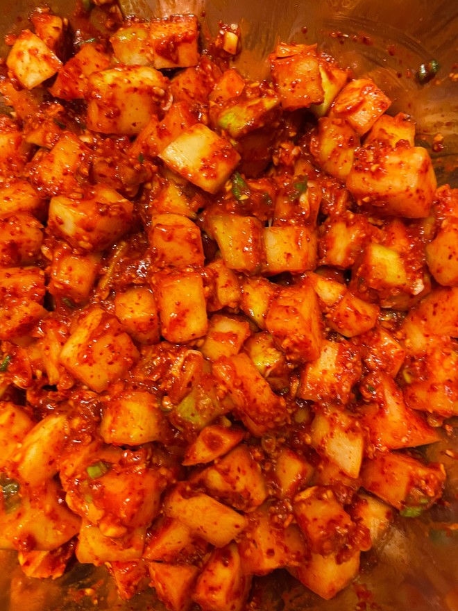 韩式萝卜块泡菜깍두기的做法