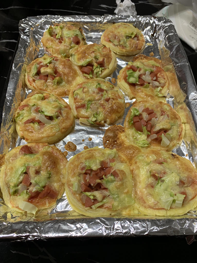 迷你小披萨   蛋挞皮版