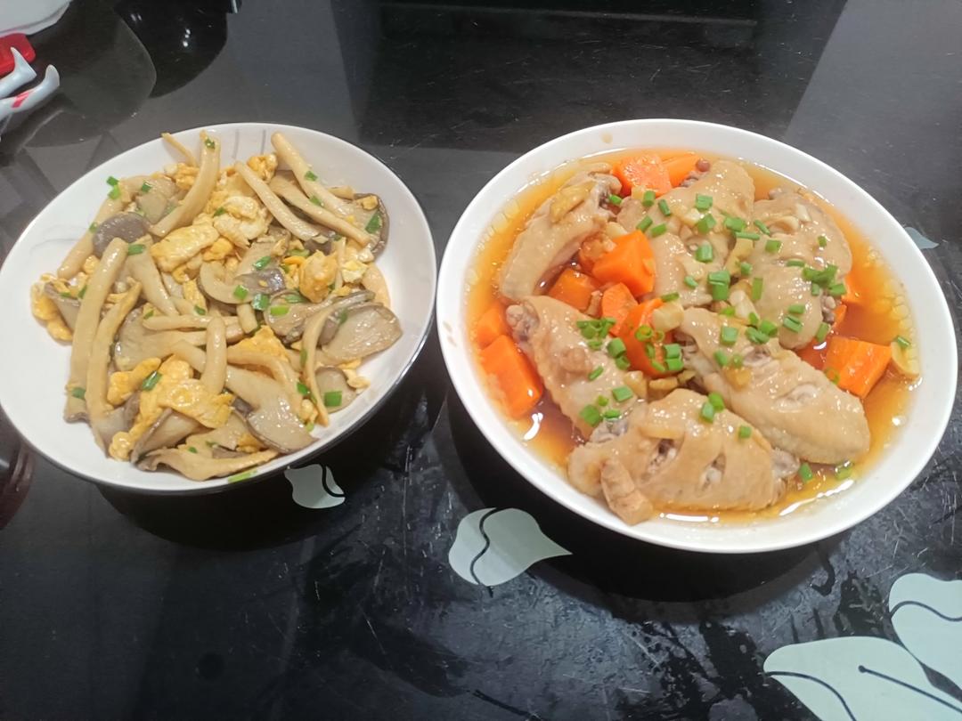 秀珍菇炒鸡蛋