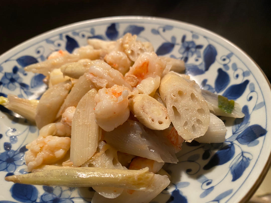藕带炒虾仁