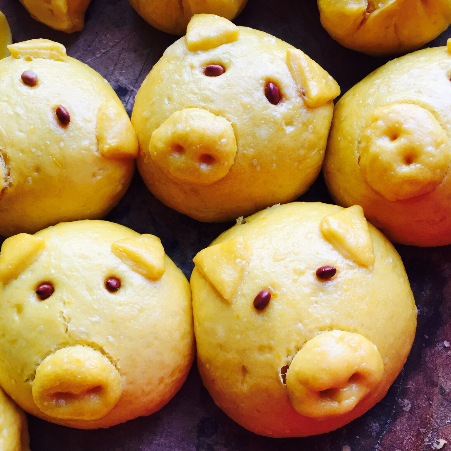 可爱的小猪豆沙包