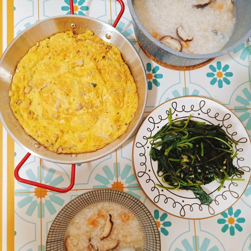 肉碎葱花煎蛋饼