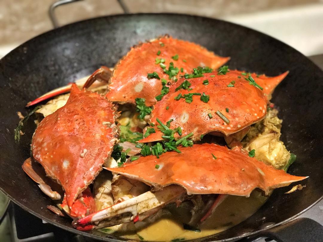咖喱炒英国黄金面包蟹【主食-海鲜-面包蟹】