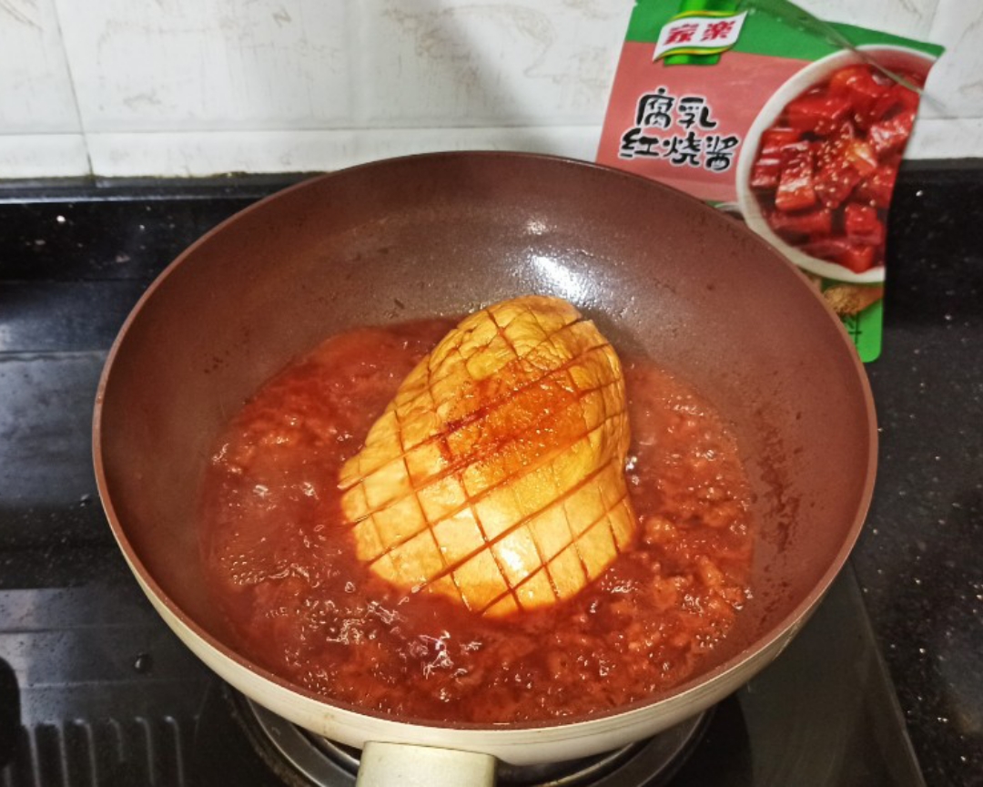 腐乳红烧白灵菇扒的做法 步骤10