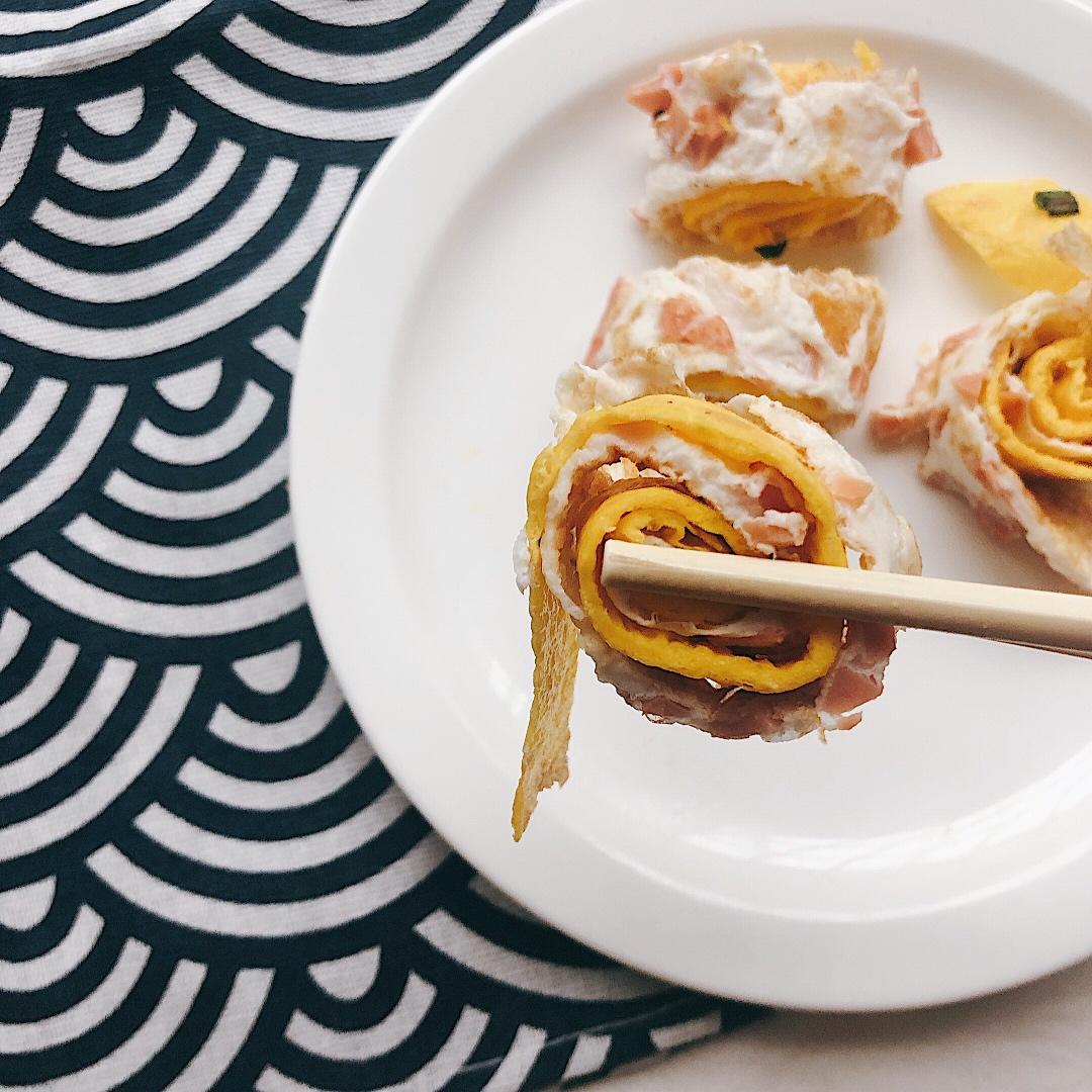 双色鸡蛋火腿卷