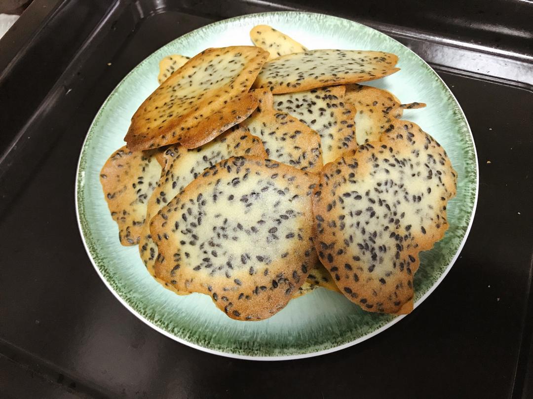 蛋清/蛋白消耗——芝麻瓦片（芝麻薄饼），从今天开始操心怎么消耗蛋黄吧ಠ_ಠ