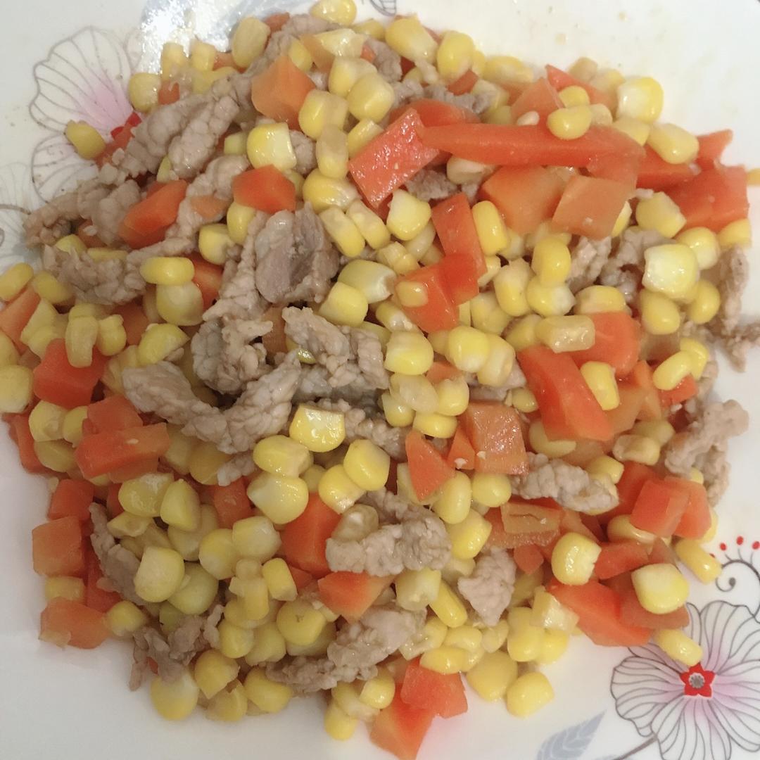 玉米粒炒胡萝卜