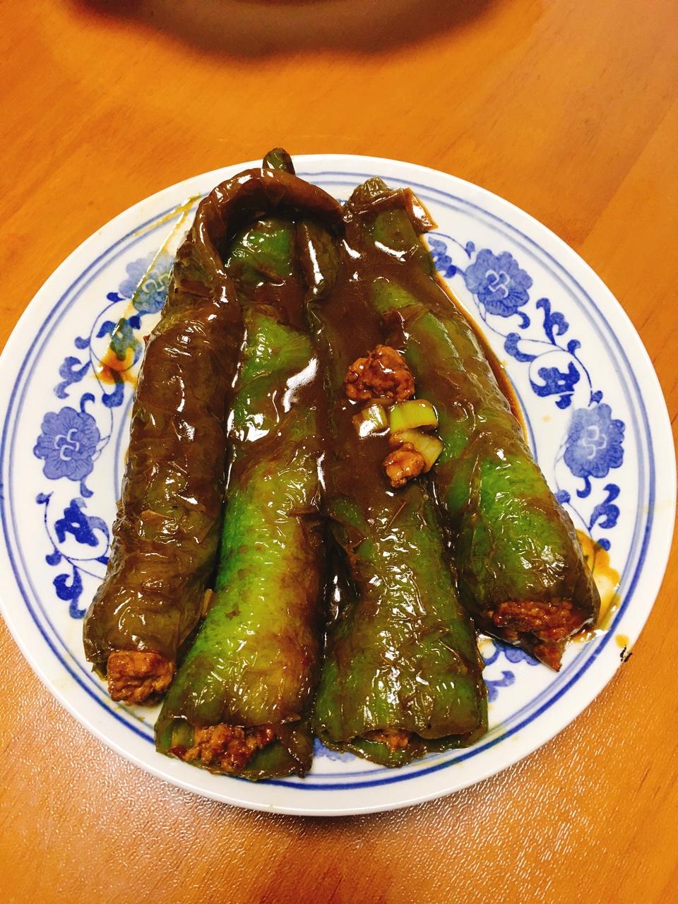 肉酿虎皮青椒