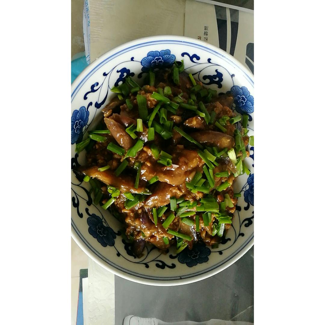 红烧肉沫茄子