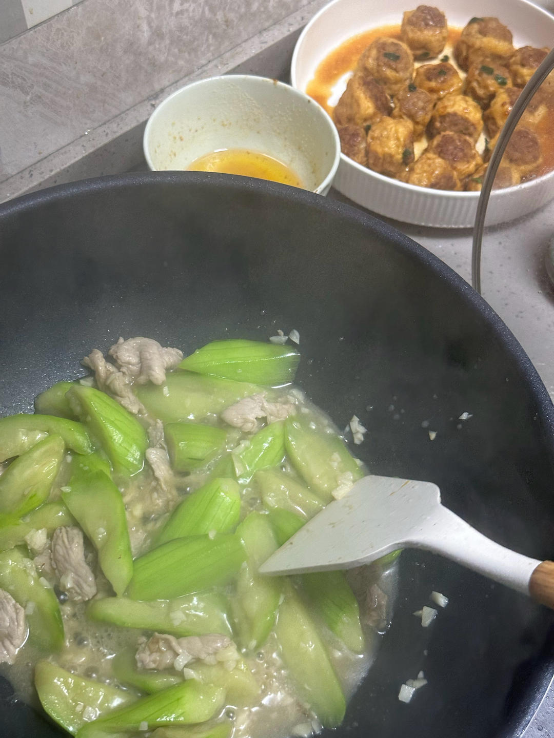 家常丝瓜炒肉