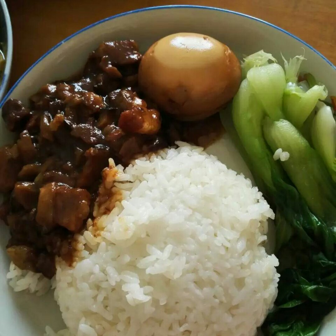 洋葱酥卤肉饭