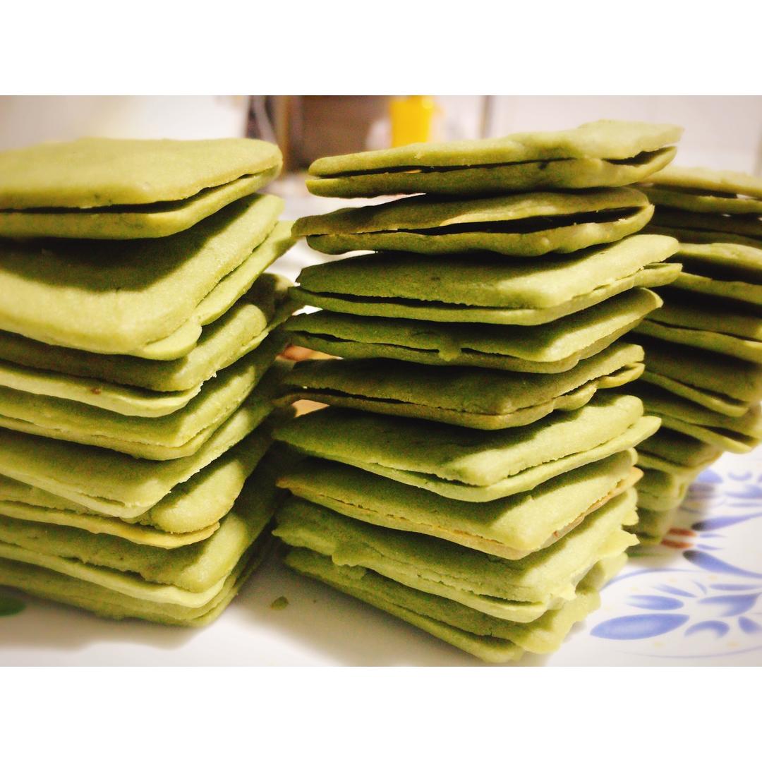 抹茶，白巧双味恋人饼干