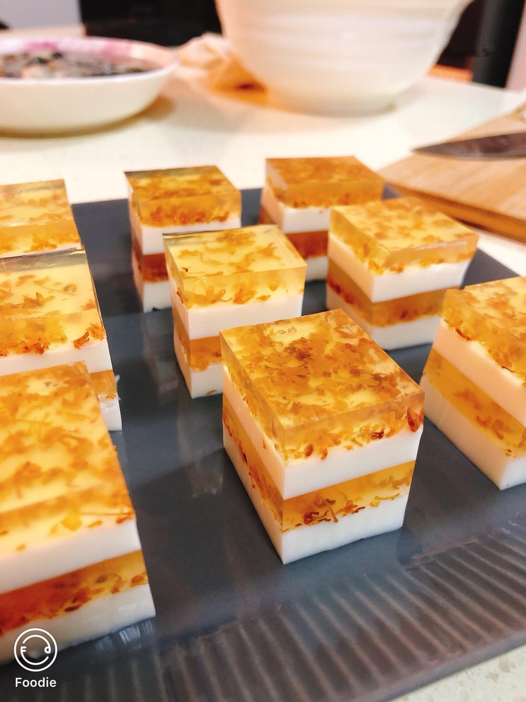 步骤图 牛奶桂花糕的做法 牛奶桂花糕的做法步骤 菜谱 下厨房