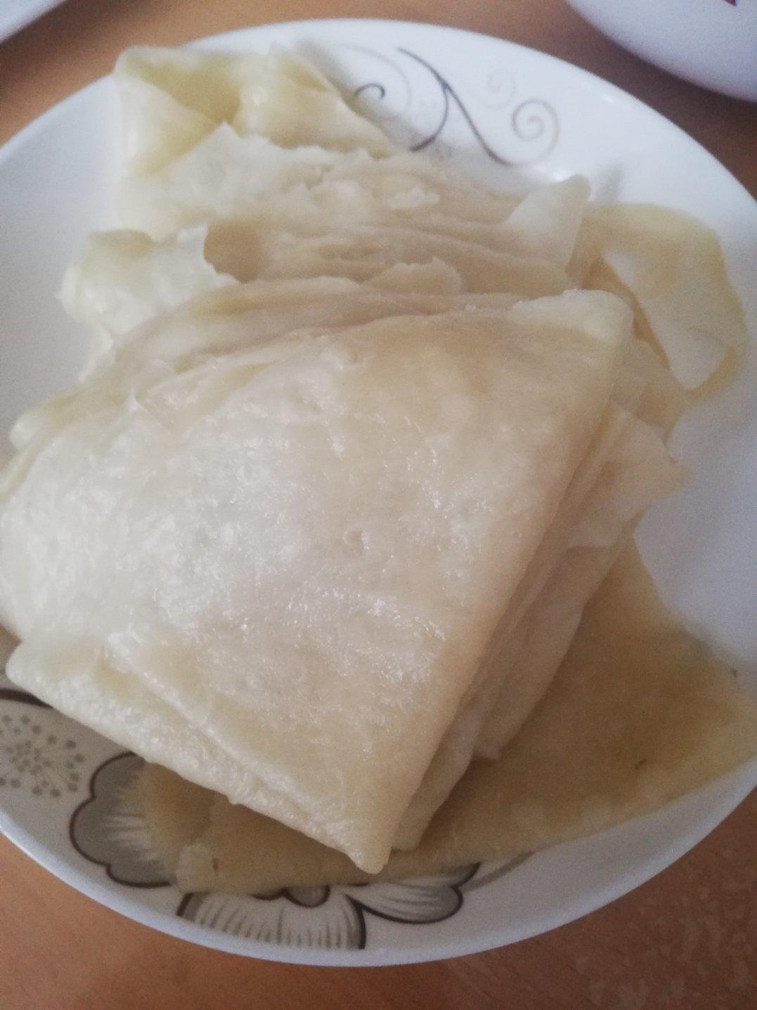 温水和面蒸春卷皮