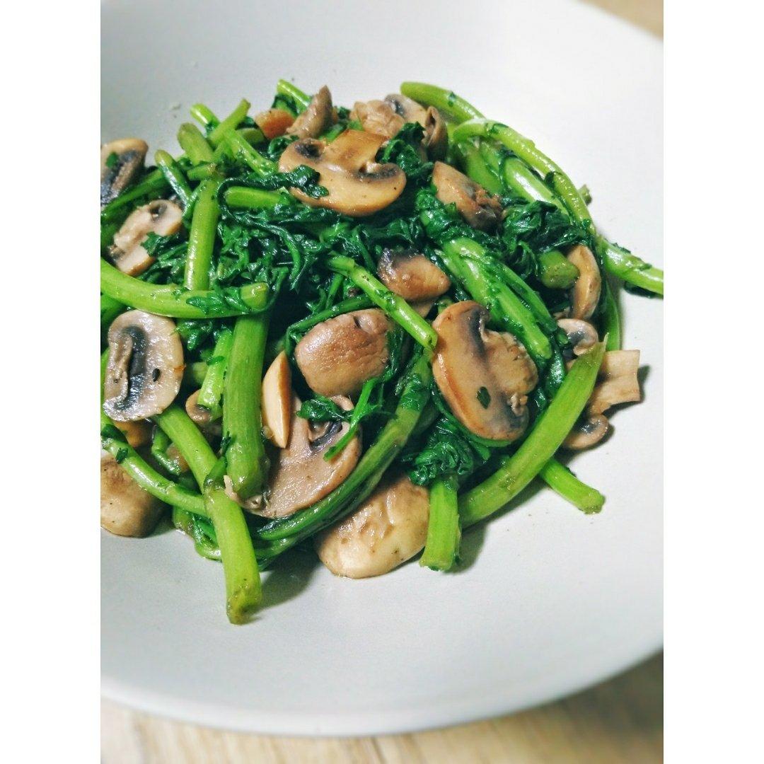 减脂餐—茼蒿烩口蘑