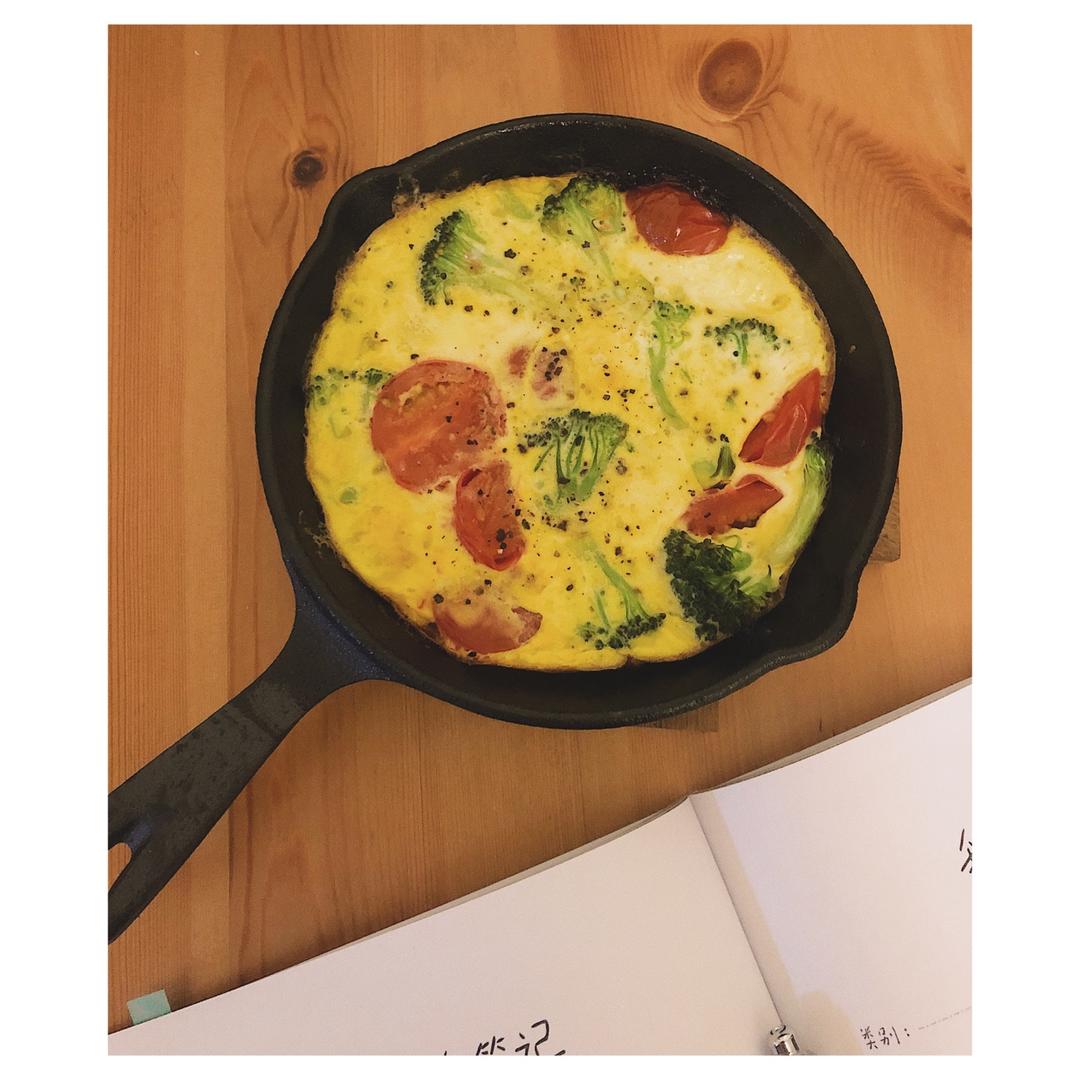 芦笋虾仁早餐蛋饼