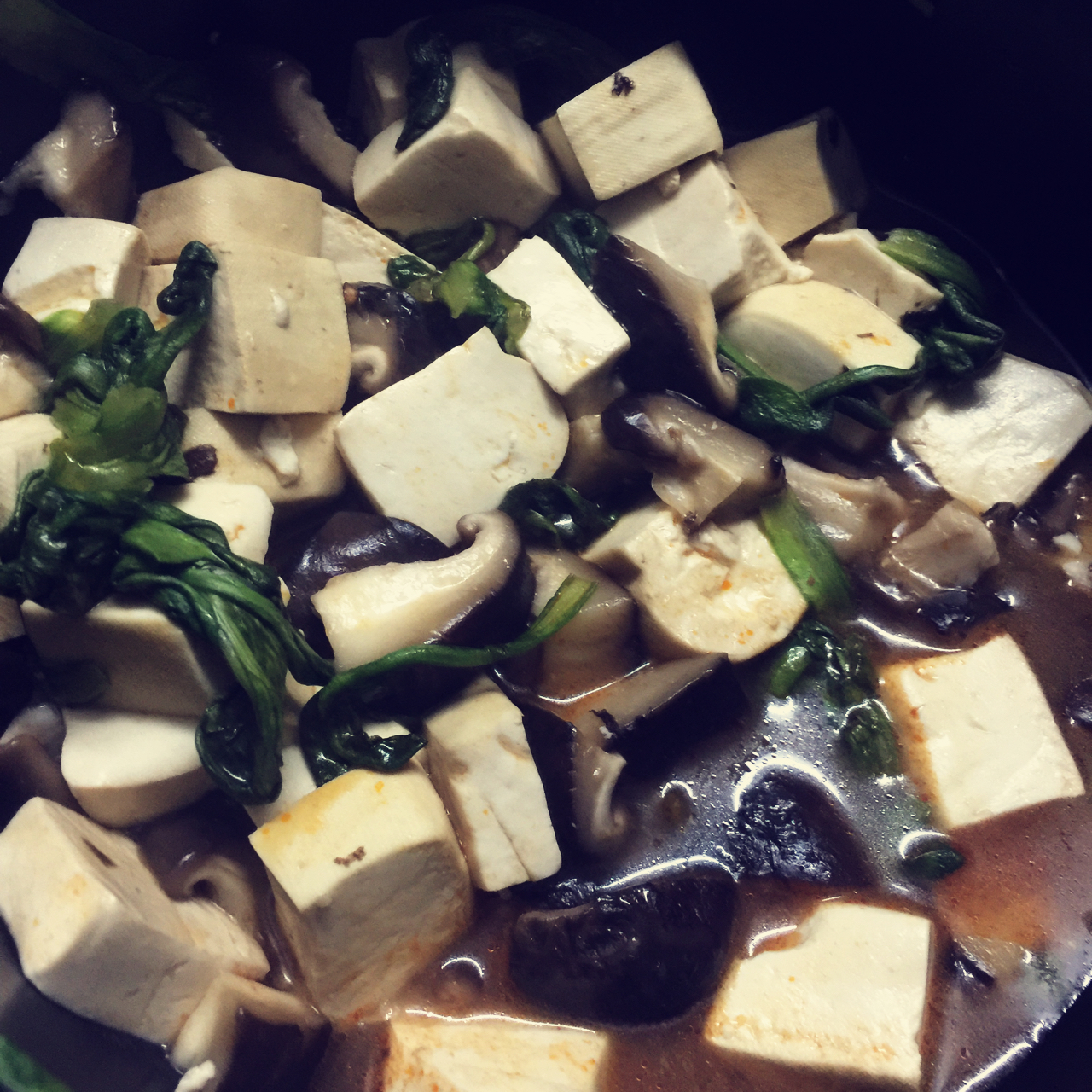 蘑菇炒豆腐