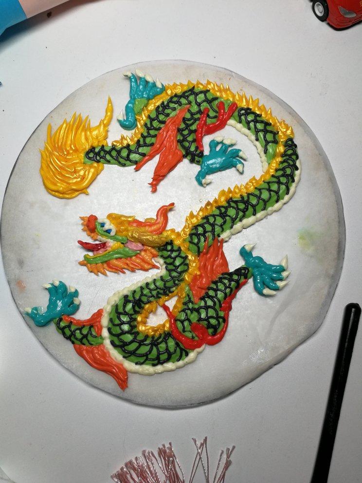 海绵蛋糕 浮雕彩绘 奶油霜转印蛋糕