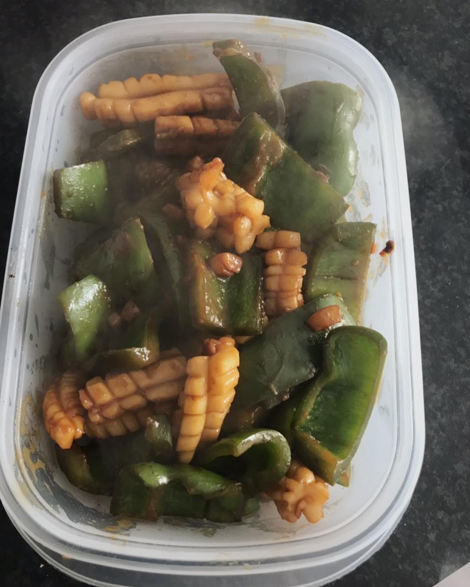 青椒炒鱿鱼