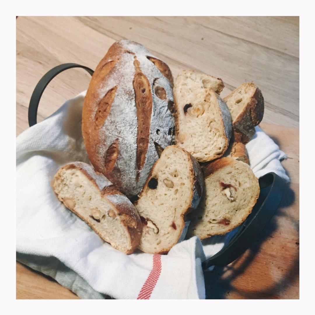 香蕉全麦果仁软欧包