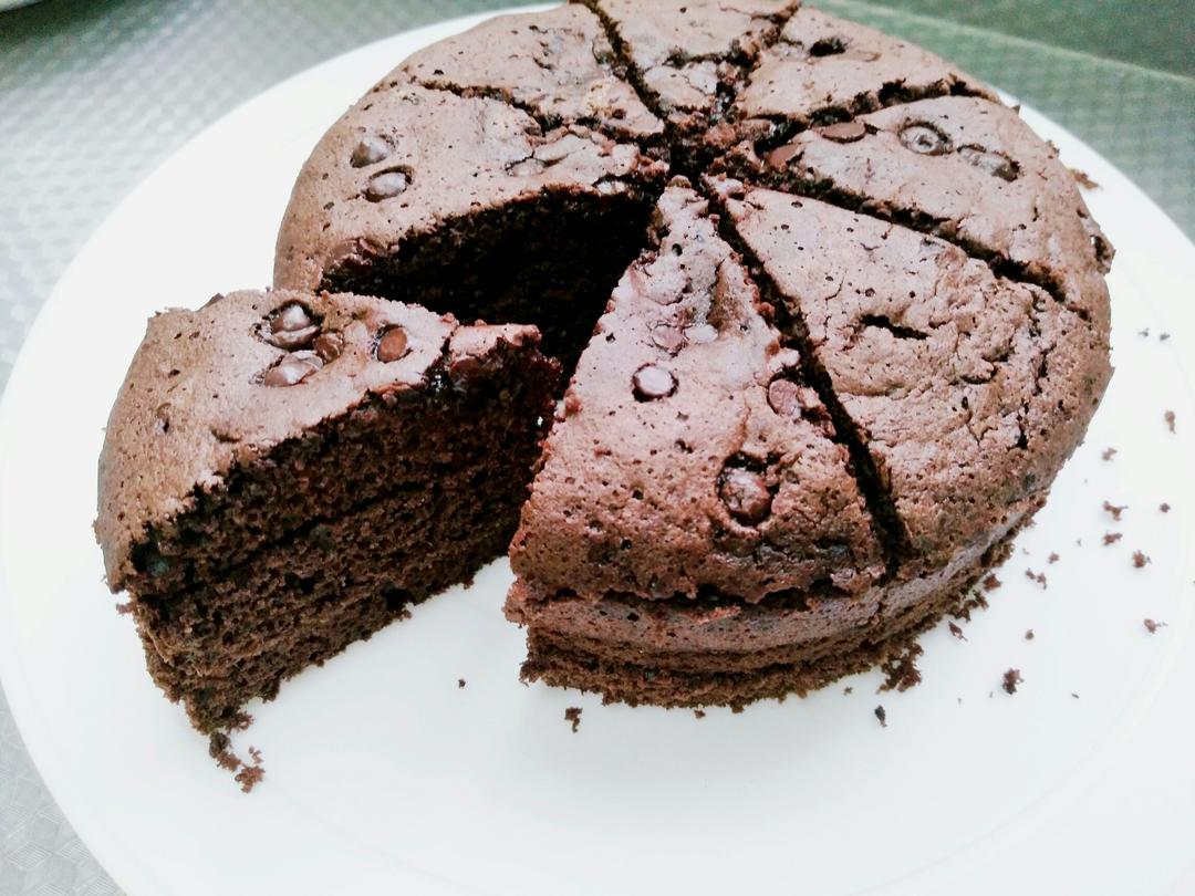 大四度做的巧克力海绵蛋糕