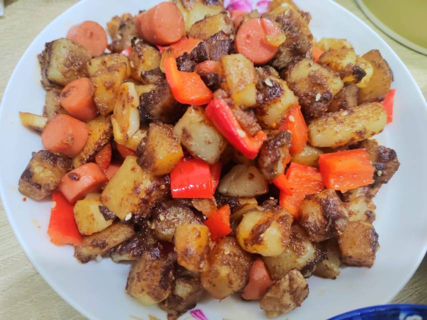 烧烤风味的土豆小香肠