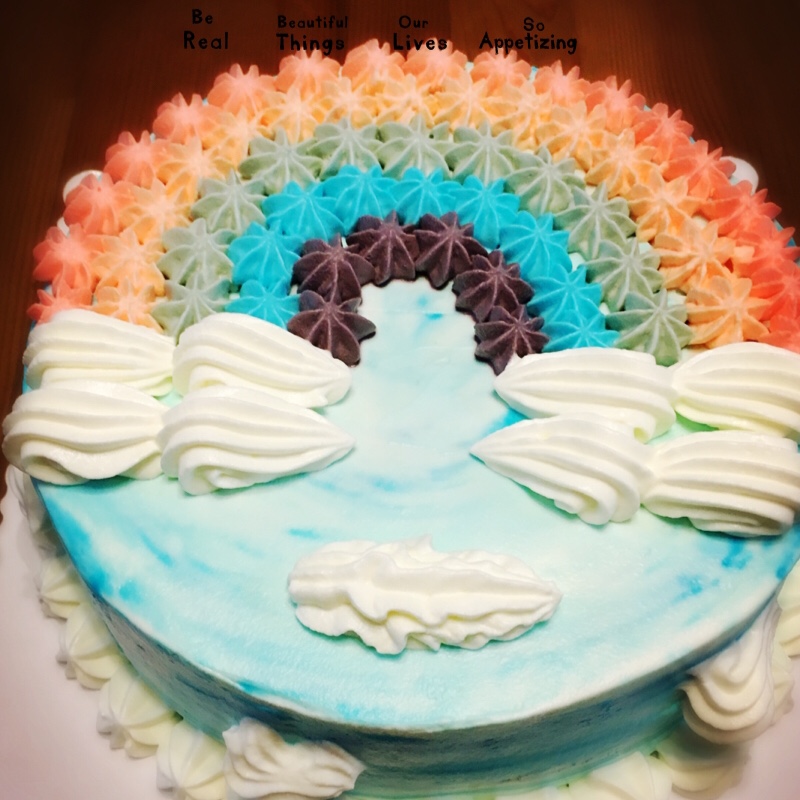 详细的裱花教程--彩虹蛋糕