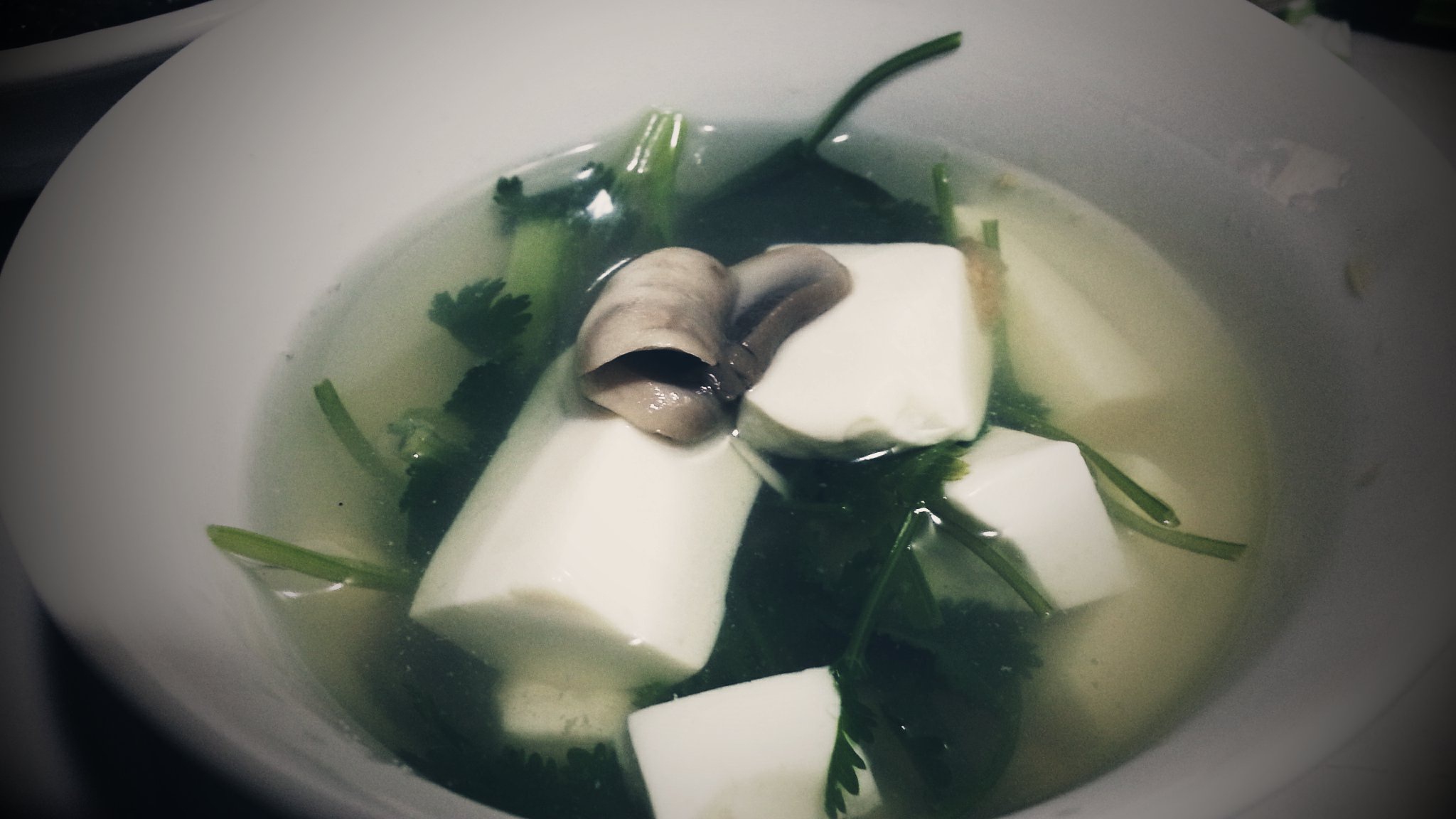 荠菜蘑菇豆腐羹