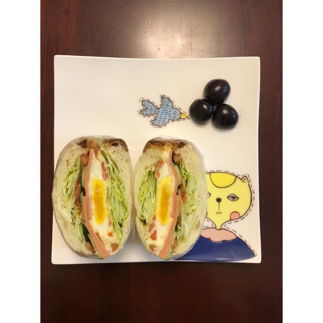 如何做超厚的沼三明治~详细tip！牛油果鸡蛋午餐肉三明治~