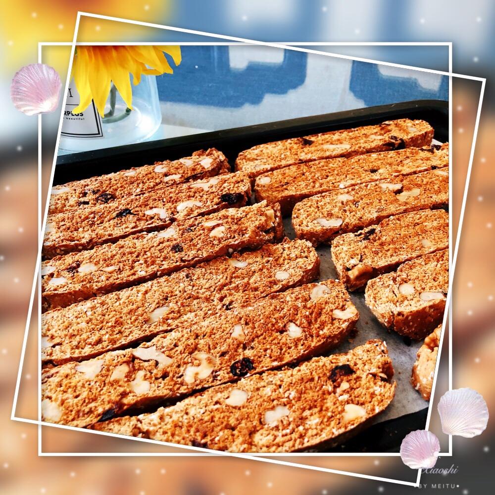 【健康零食】燕麦坚果意式脆饼
