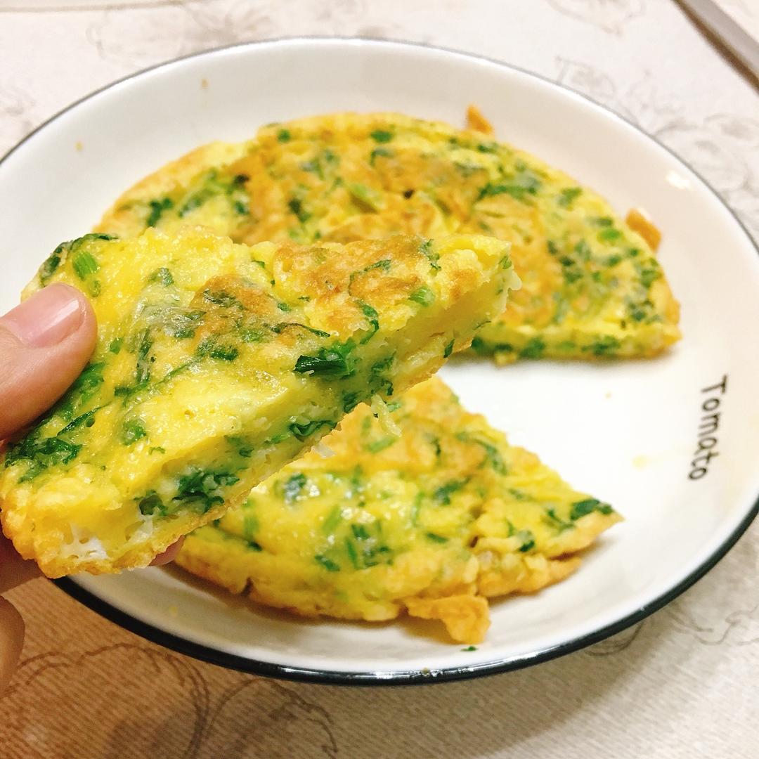 哈吉hugsy做的菠菜鸡蛋饼