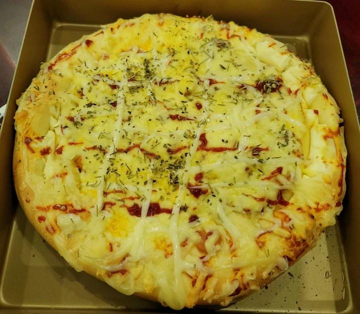 🍕快手简单｜一次发酵｜可可爱爱火腿披萨小面包｜学生早餐