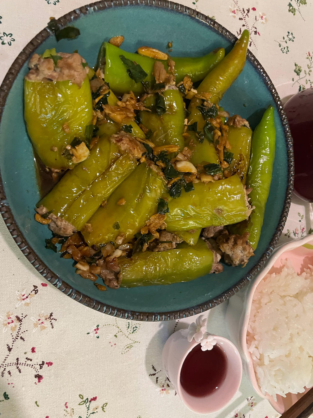虎皮青椒酿肉（简单、快手、美味、下饭，这一道都占了~~）