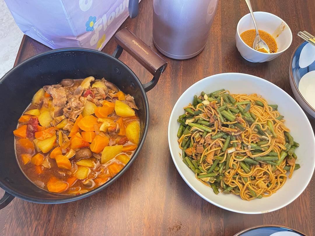 地道老北京扁豆焖面 豆角焖面 太好吃小心吃撑哦