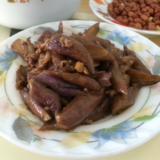 红烧肉末茄子
