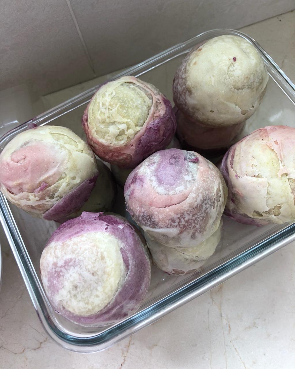 彩虹渐变蛋黄酥（无需揉出膜）