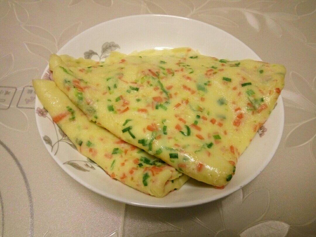 火腿肠葱花鸡蛋饼