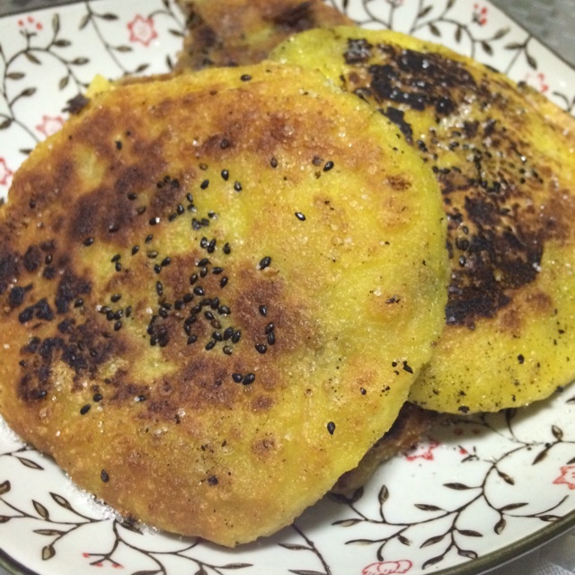 紫薯馅南瓜饼