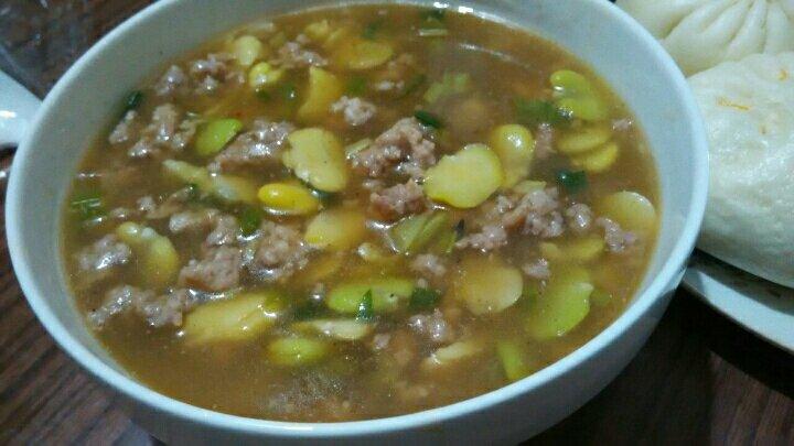 蚕豆肉末羹