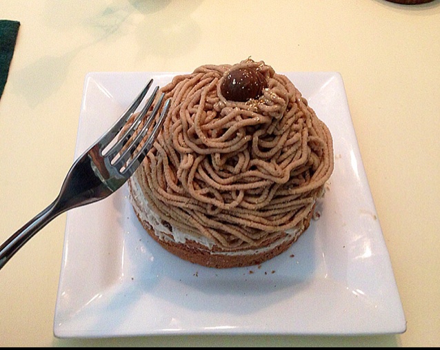 ciel西柚做的蒙布朗风栗子蛋糕