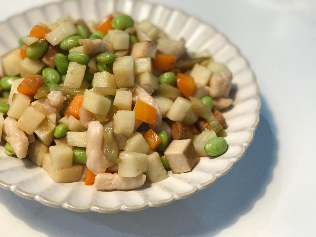 茭白毛豆三丁