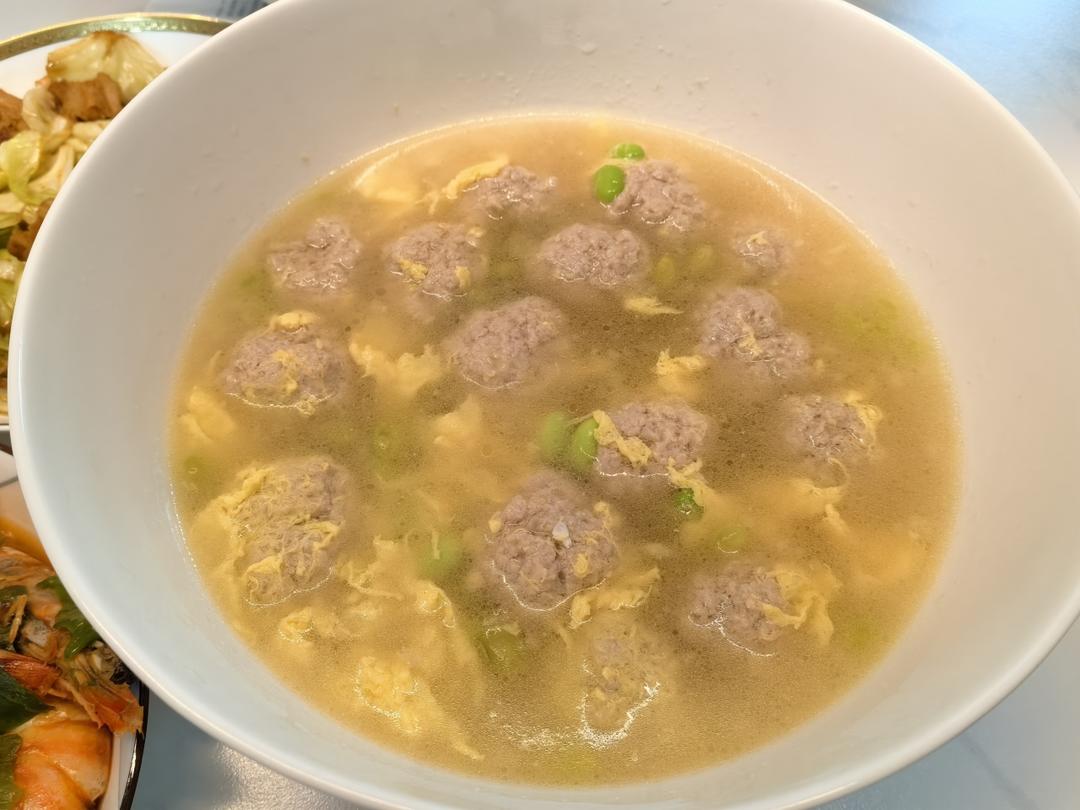 毛豆肉丸汤