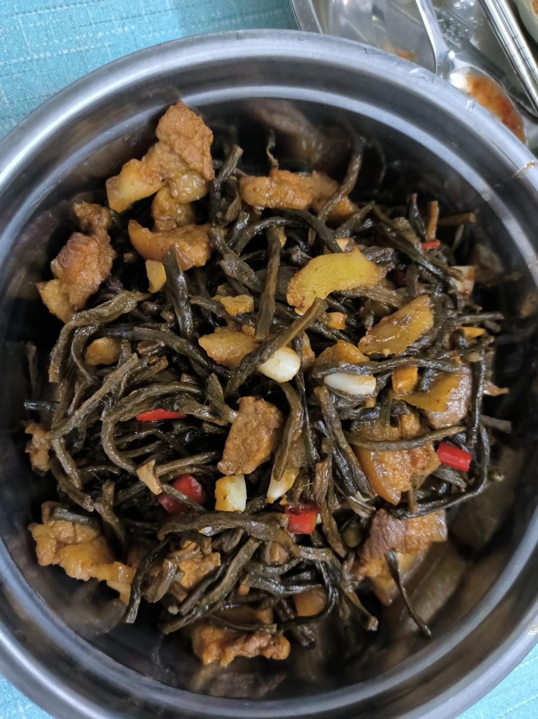 五花肉炖干豆角