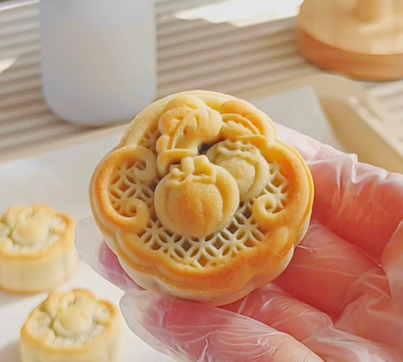 苏子红枣脆皮月饼，低甜低油月饼系列